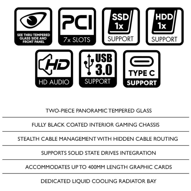 Armaggeddon Gaming Case ATX AQUARON XTREME X10 With 10x ARGB Fans - Image 10