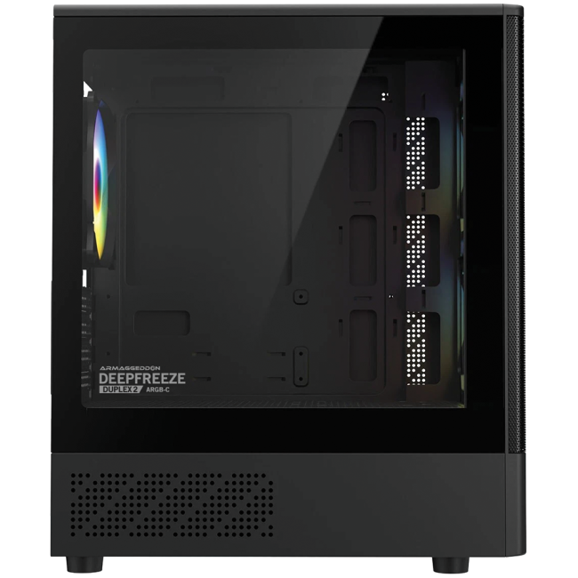 Armaggeddon Gaming Case M-ATX DEEPFREEZE DUPLEX 2 Black 3x ARGB Fans - Image 4