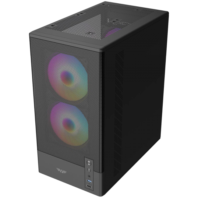 Armaggeddon Gaming Case M-ATX DEEPFREEZE DUPLEX 2 CHROMA Black (3x Chroma Fans) - Image 2