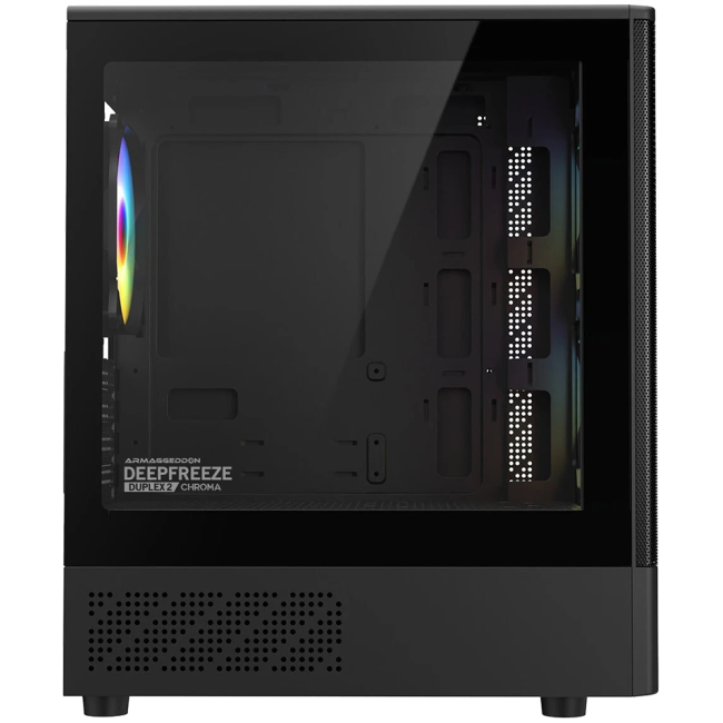 Armaggeddon Gaming Case M-ATX DEEPFREEZE DUPLEX 2 CHROMA Black (3x Chroma Fans) - Image 3