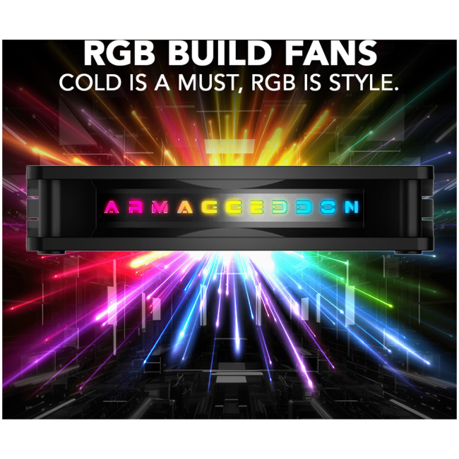 Armaggeddon Gaming Cooling Fan Set 5pcs CHROMA KIT 3000 Black - Image 3
