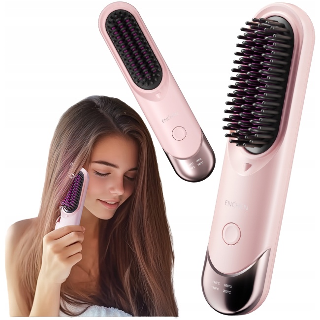 Enchen Comb Straightening Cordless USB-C 4000mAh Pink - Image 11