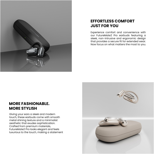 HiFuture Headphones Open Ear FutureMate 2 PRO Black - Image 4