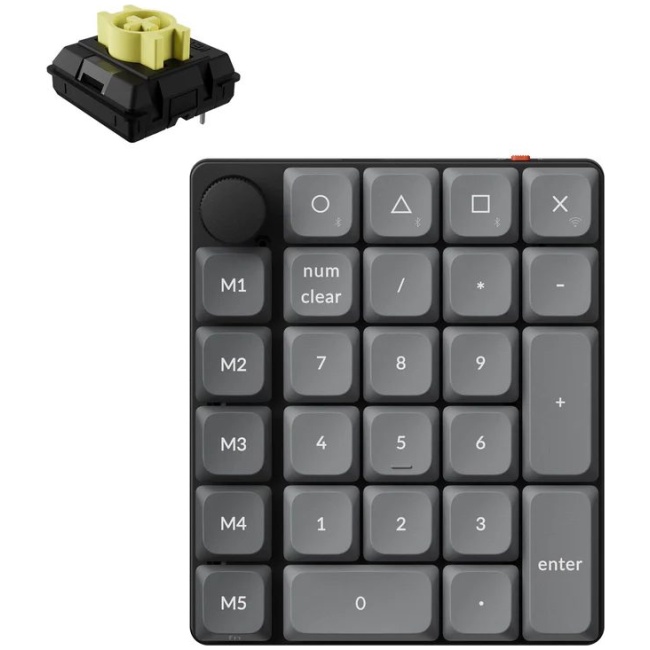 Keychron K0 Max (K0M-H4) QMK Wireless Custom Num Pad Mechanical Low Profile Banana Sw. RGB Hot-Swap