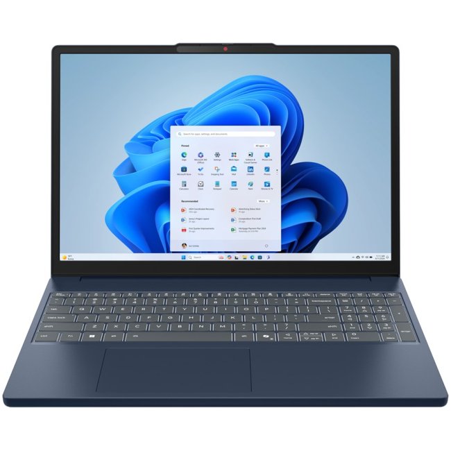 Lenovo IdeaPad Slim 3 15IRH10 Intel® Core™ i5 i5-13420H Laptop 38.9 cm (15.3") WUXGA 16 GB DDR5-SDRAM 512 GB SSD Wi-Fi 6 (802.11ax) Windows 11 Home Blue