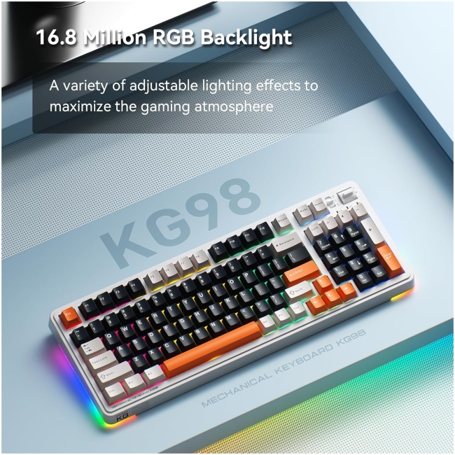 Machenike Wireless Gaming Keyboard KG98 KAILH Linear Switches - Image 2