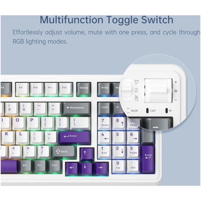 Machenike Wireless Gaming Keyboard KG98 KAILH Linear Switches - Image 6