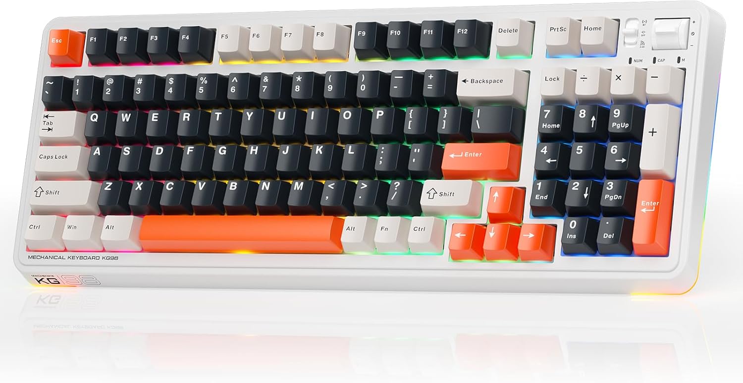 Machenike Wireless Gaming Keyboard KG98 KAILH Linear Switches Machenike Wireless Gaming Keyboard KG98 KAILH Linear Switches - Image 1