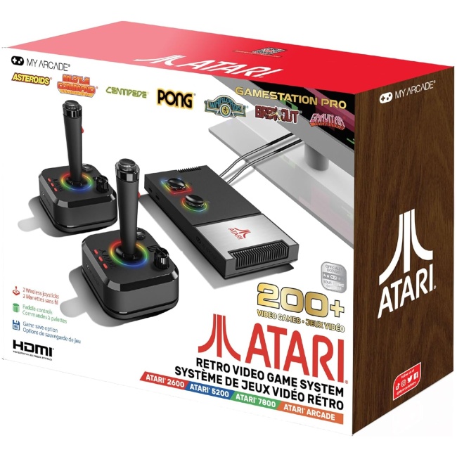 My Arcade GAMESTATION PRO ATARI, Wireless Joysticks, RGB LED Lights, With 200+ Games - Image 10