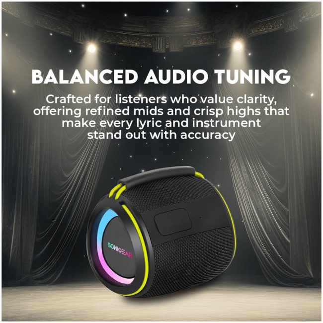 SonicGear Portable Speaker TWS BT/USB/FM/RGB IPX5 10W SONICGO! BOOM 2 - Image 11