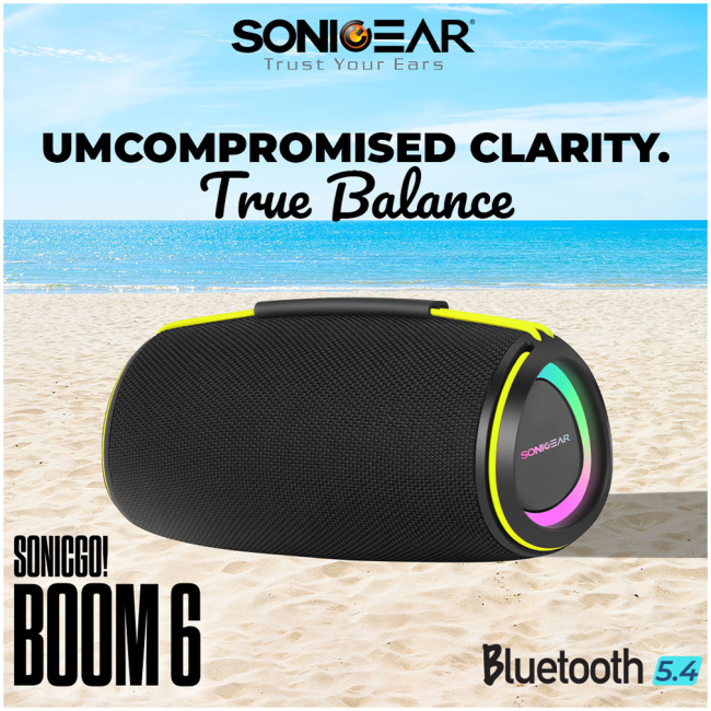 SonicGear Portable Speaker TWS BT/USB/FM/RGB IPX5 30W SONICGO! BOOM 6 - Image 2