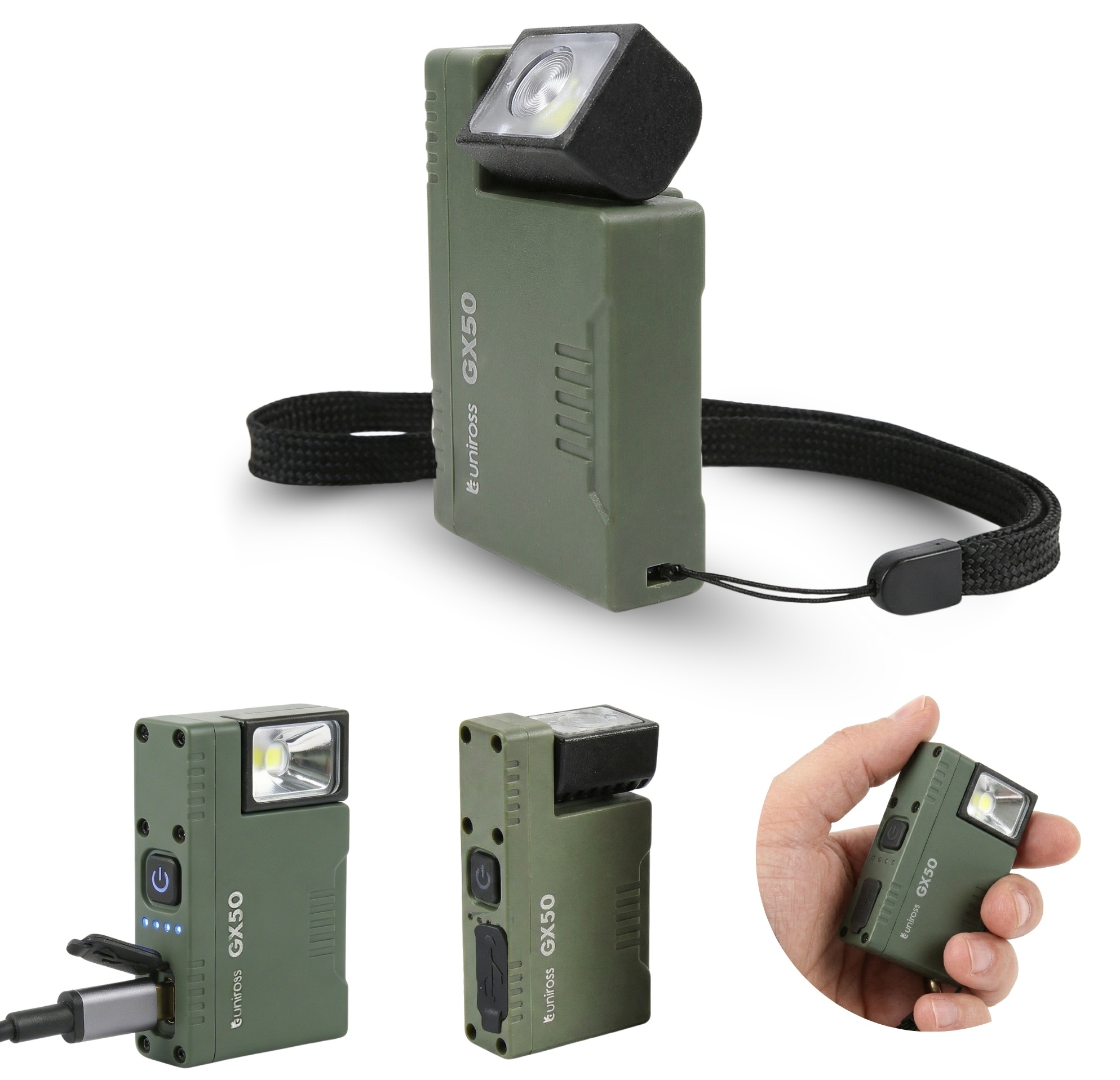 Uniross Light Torch GX50 Rechargeable Torch 150 Lumens with Magnet Uniross Light Torch GX50 Rechargeable Torch 150 Lumens with Magnet, Belt Clip & Lanyard - Image 1