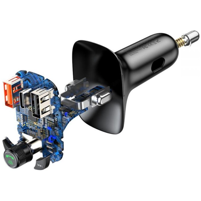 Baseus S13 Car FM Transmitter-Charger 36W USB/BT/SD - Image 4