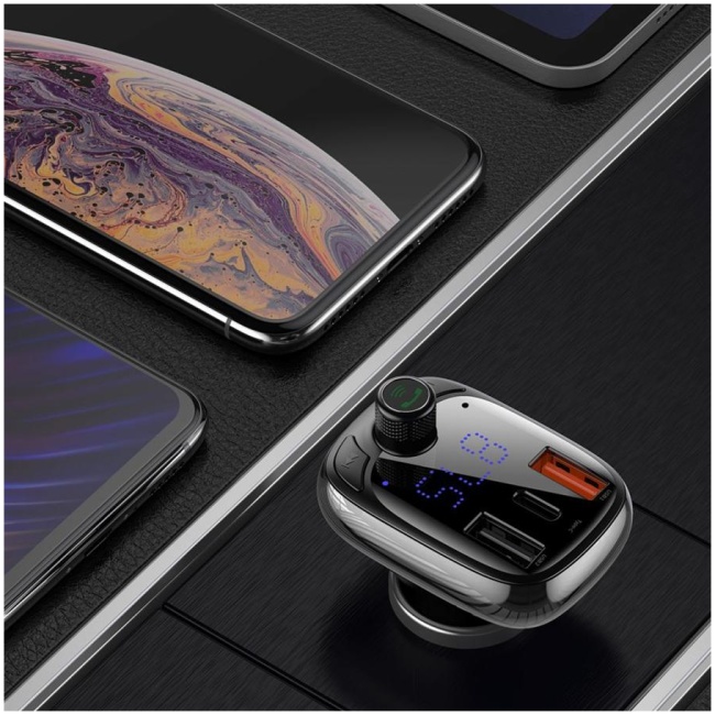 Baseus S13 Car FM Transmitter-Charger 36W USB/BT/SD - Image 8