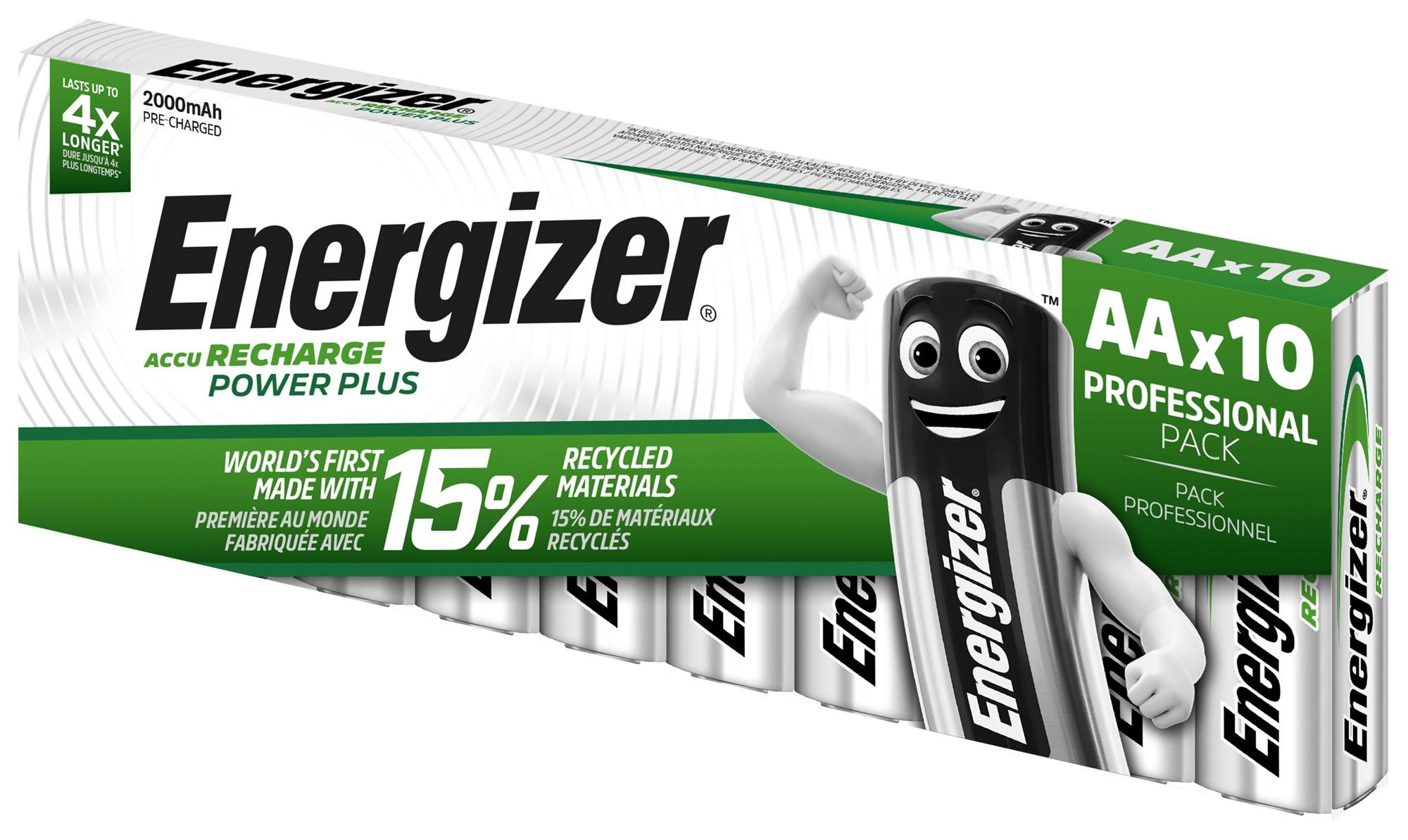 Energizer Batteries Rechargeable AA 2000 mAh (10pcs) Power Plus Energizer Batteries Rechargeable AA 2000 mAh (10pcs) Power Plus - Image 1