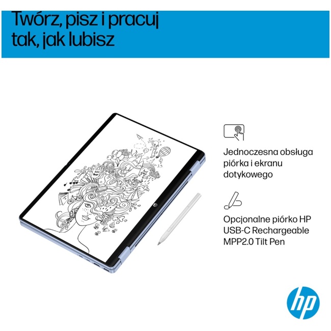HP OmniBook 5 Flip 14-fp0004nw Intel Core 5 120U 2-in-1 Laptop 35.6 cm (14") 2K Touchscreen 16 GB LPDDR5 SDRAM 512 GB SSD Wi-Fi 6 (802.11ax) Windows 11 Home Blue - Image 5