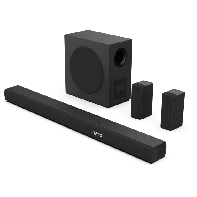 Hisense Soundbar AX5100Q 5.1 Ch, 580W, Hi-Concerto, Dolby Atmos, DTS:X, Semi wireless rear surround speakers