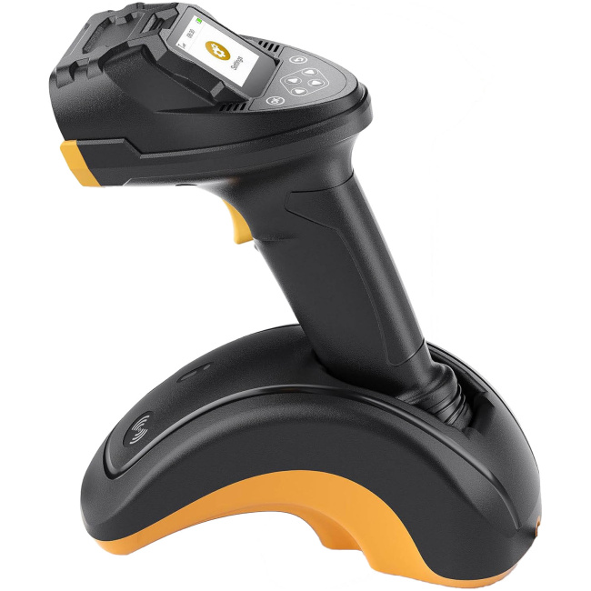 Inatech Barcode Scanner CMOS+CCD 1D/2D Wireless 2.4GHz/Bluetooth USB-A 2600mAh Display Screen Smart Charging Base N6001 Black