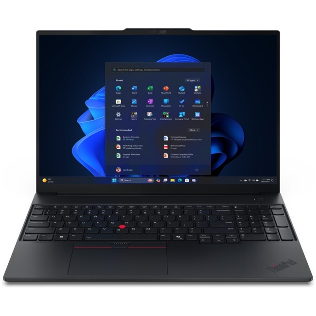 Lenovo ThinkPad E16 Gen 3 (Intel) Copilot+ PC Intel Core Ultra 5 226V Laptop 40.6 cm (16") WUXGA 16 GB LPDDR5x-SDRAM 512 GB SSD Wi-Fi 6E (802.11ax) Windows 11 Pro English Black