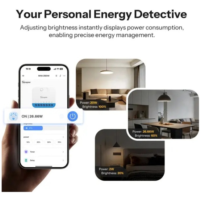 Sonoff Zigbee Smart Dimmer Wall Switch MINI-ZBDIM-E - Image 6