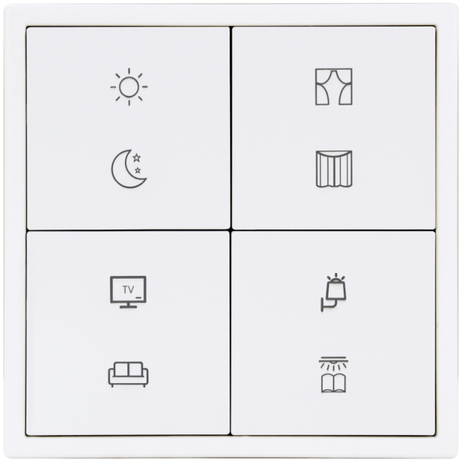 HDL Panel TILE SERIES Ivory White 8 Button V2.1 - Image 2