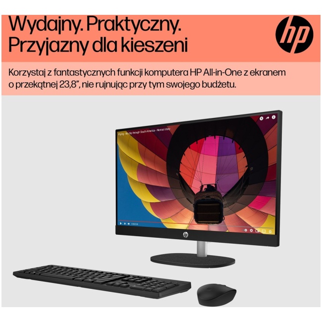 HP 24-cr0312nw AMD Ryzen™ 5 7520U 60.5 cm (23.8") 1920 x 1080 px All-in-One PC 16 GB LPDDR5-SDRAM 512 GB SSD Windows 11 Home Wi-Fi 6 (802.11ax) White - Image 2