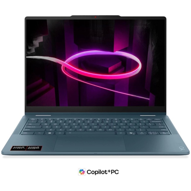 Lenovo Yoga 7 Gen 11 14AGP11 Ryzen AI 5 435 14" WUXGA Touch OLED 400 nits 60 Hz Glossy 16 GB LPDDR5X-8000 512 GB SSD Radeon 840M Graphics 5.0 MP + IR 70 Wh Windows 11 Tidal Teal - Image 2