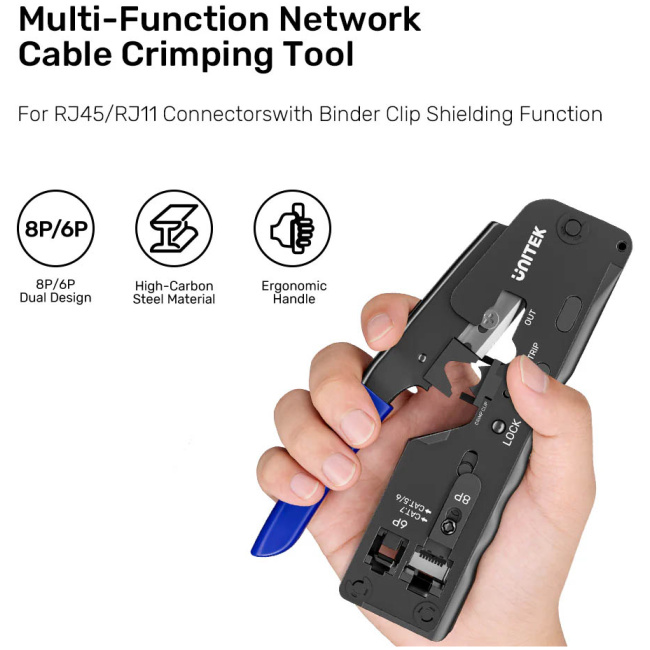 Unitek Network Tools Crimping & Multifunction for RJ45 8P/6P OT139ABL01 - Image 3